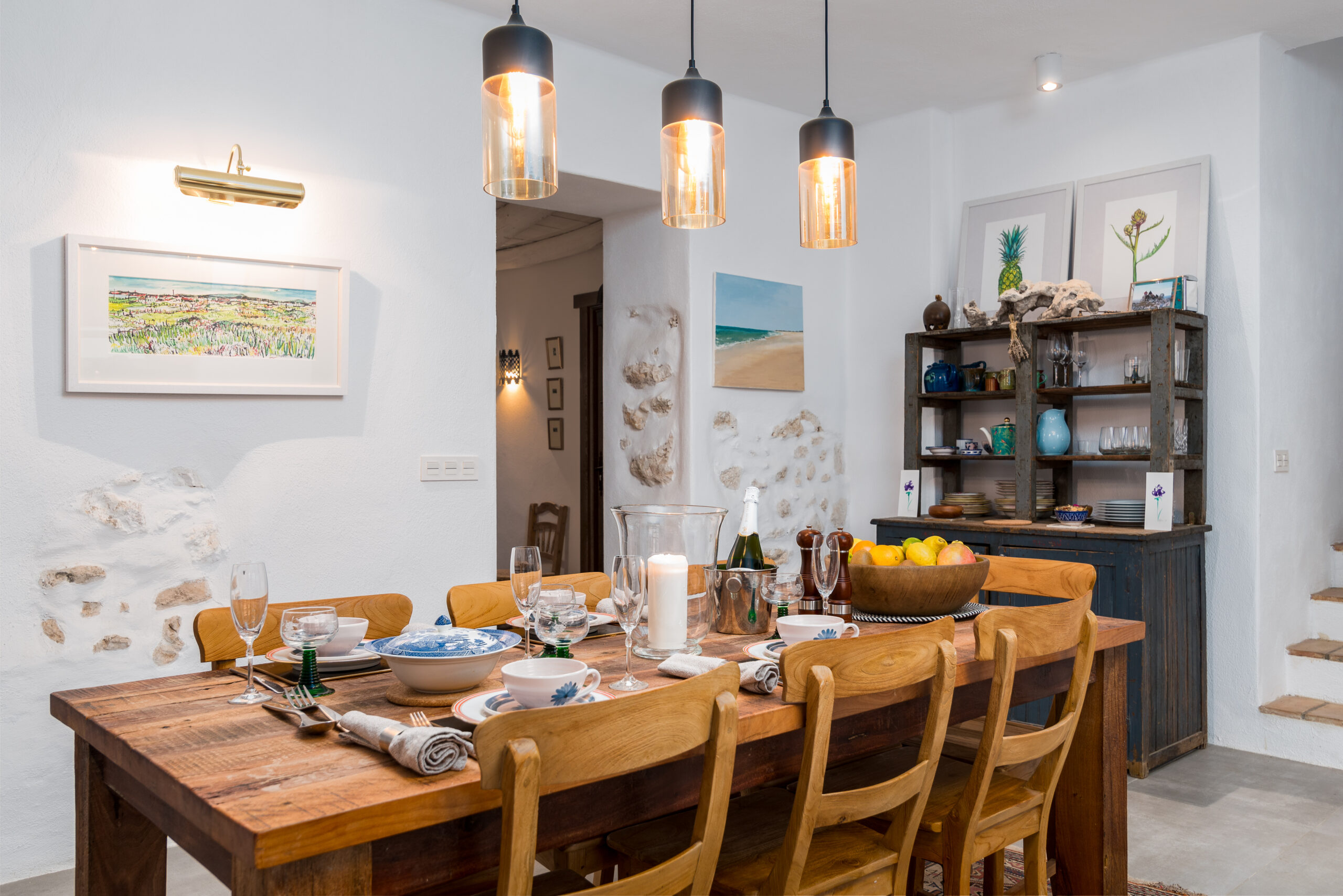 Salón con desayuno Casa Higueras