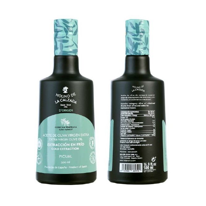 Imagen Producto 6 X 4 Caja Molino de la Calzada Aceite de Oliva Virgen Extra Picual Bell 500ML Campaña 2023/24
